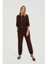 Moodo Gladke hlače rjave Moodo