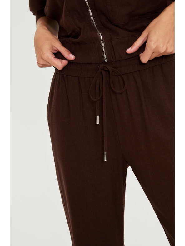 Moodo Gladke hlače rjave Moodo