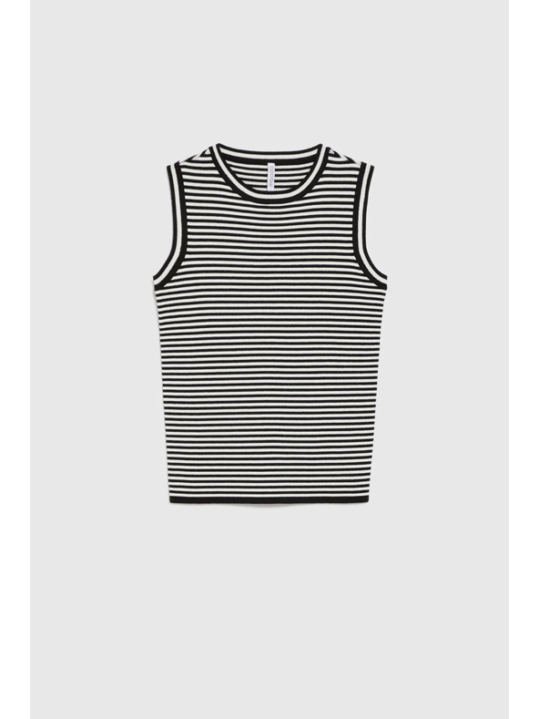 Moodo Top v črtah belo-črn Moodo