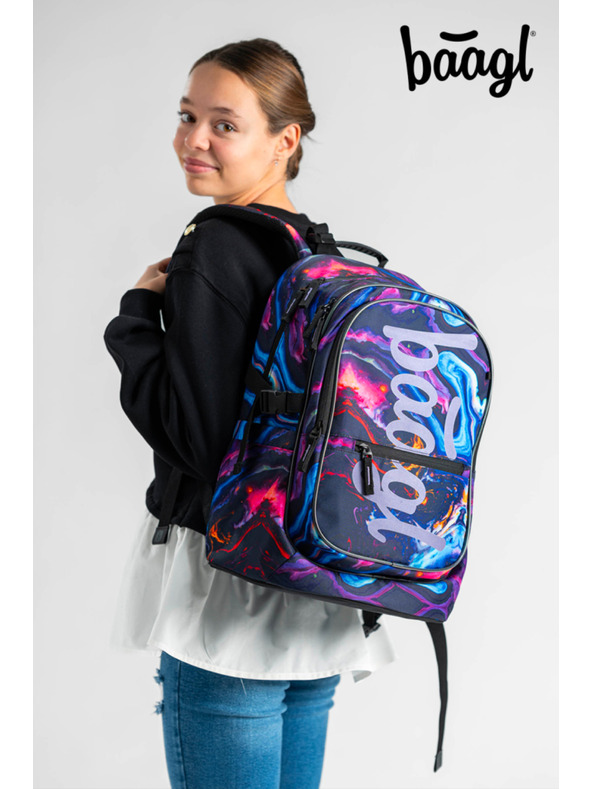 BAAGL  BAAGL Šolski nahrbtnik Core Marble
