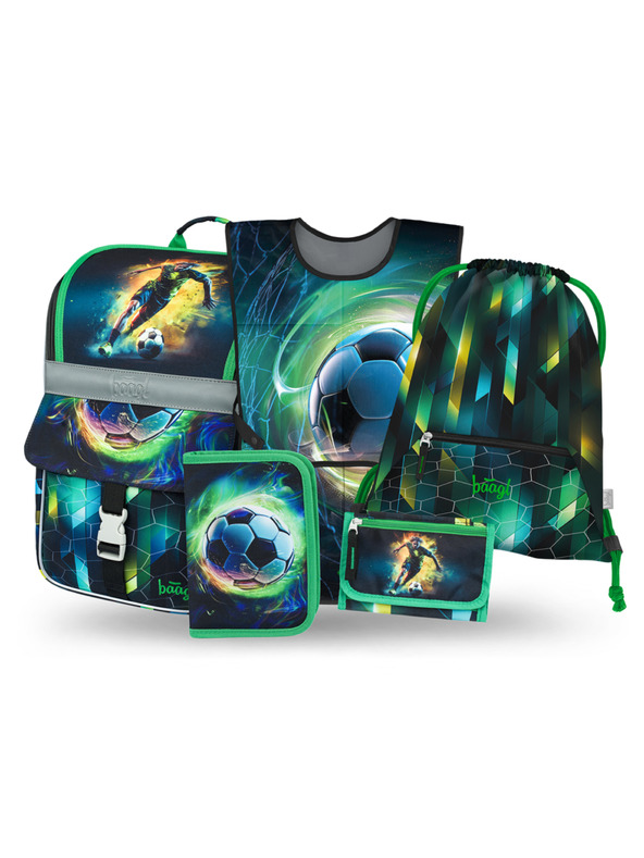 BAAGL  BAAGL SET 5 Zippy Nogometni igralec: aktovka, peresnica, vrečka, predpasnik, denarnica
