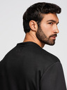 Ombre Clothing Moška mikina s sijoči tisk na prsih - črna V1 OM-SNBC-0199 Ombre Clothing