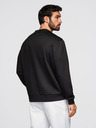 Ombre Clothing Moška mikina s sijoči tisk na prsih - črna V1 OM-SNBC-0199 Ombre Clothing