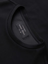 Ombre Clothing Moška mikina s sijoči tisk na prsih - črna V1 OM-SNBC-0199 Ombre Clothing