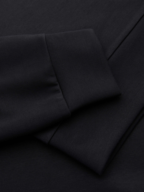 Ombre Clothing Moška mikina s sijoči tisk na prsih - črna V1 OM-SNBC-0199 Ombre Clothing