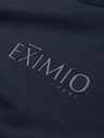 Ombre Clothing Pánska mikina s lesklým potlačom na hrudi - tmavo modrá V4 OM-SNBC-0199 Ombre Clothing