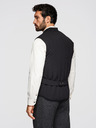 Ombre Clothing Moška neformalna brezrokavna vest z navpičnim prešivanjem - črna V1 OM-JAVJ-0323 Ombre Clothing