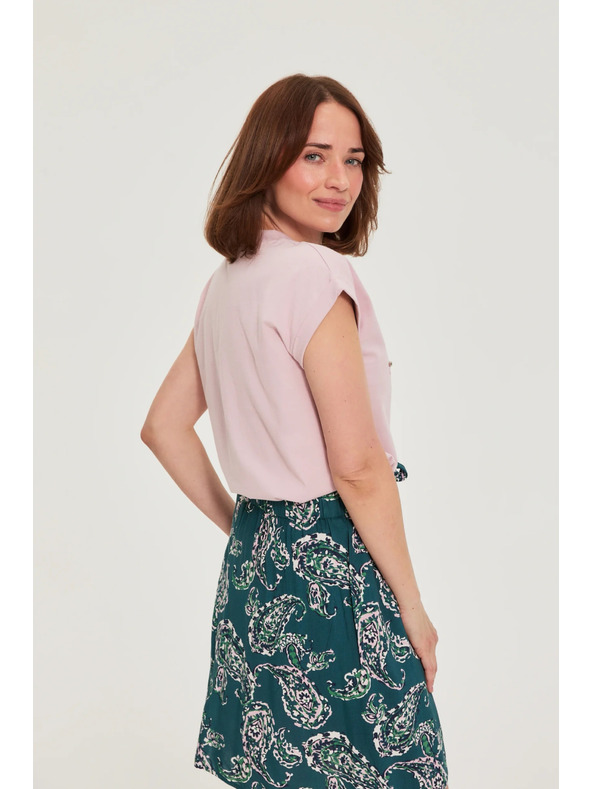 Moodo Bluza z napisom rožnata Moodo