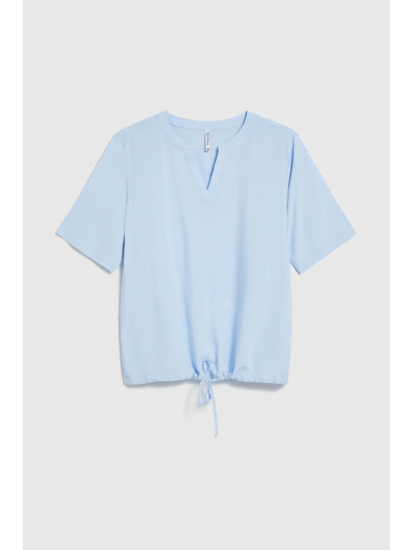 Moodo Viskozna srajca z vezavo modra Moodo