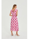 Moodo Obleka midi s cvetjem rožnata Moodo