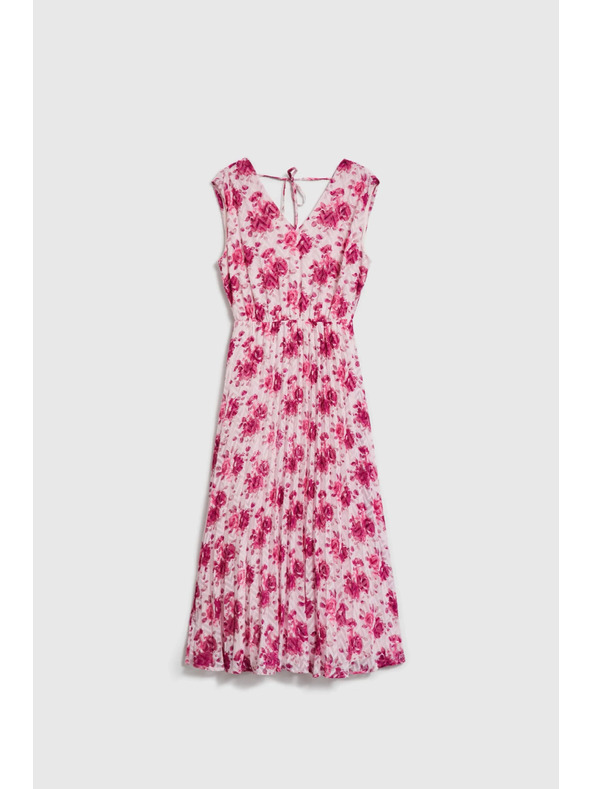 Moodo Obleka midi s cvetjem rožnata Moodo