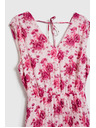 Moodo Obleka midi s cvetjem rožnata Moodo