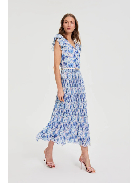 Moodo Obleka midi s cvetjem Moodo