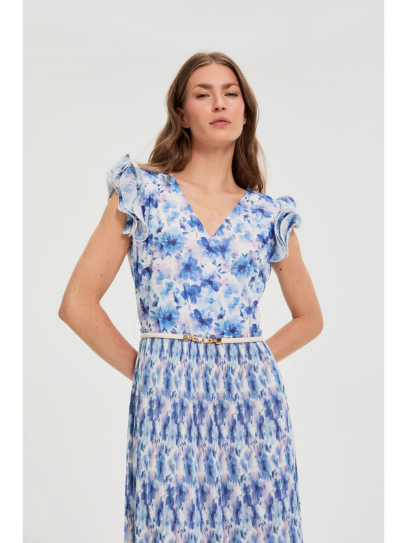 Moodo Obleka midi s cvetjem Moodo