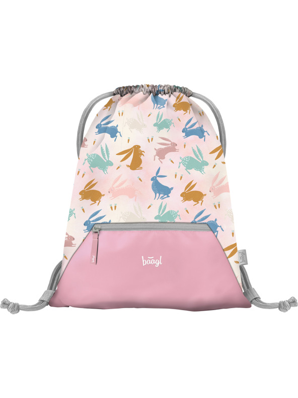 BAAGL  BAAGL SET 5 Zippy Bunny: aktovka, peresnik, vrečka, predpasnik, denarnica