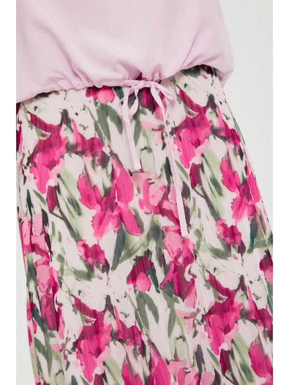 Moodo Vzorčnata midi krilo bež Moodo