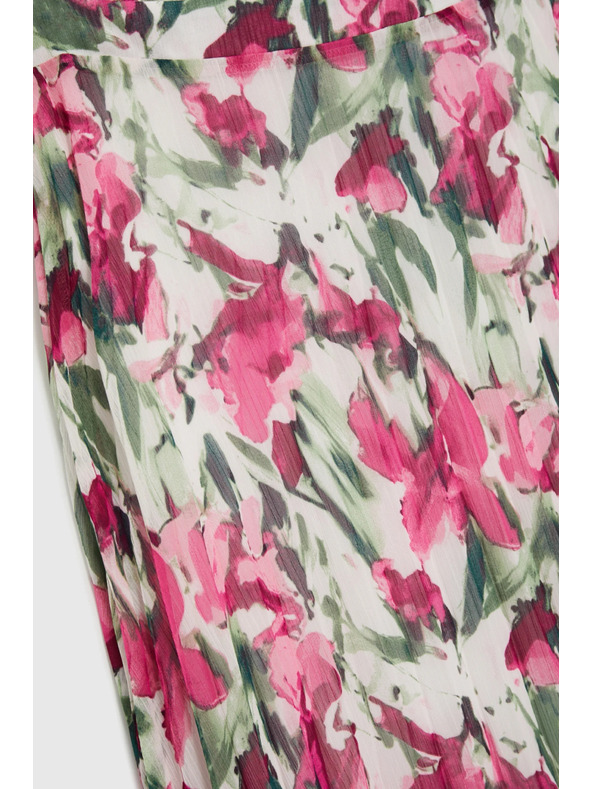 Moodo Vzorčnata midi krilo bež Moodo