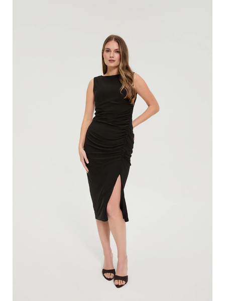 Moodo Prilegajočo obleko s poudarki črno Moodo