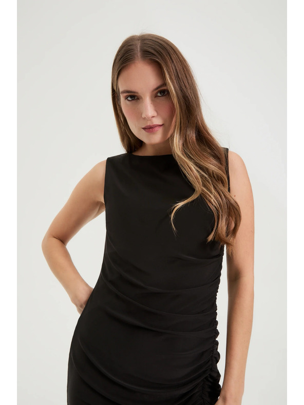 Moodo Prilegajočo obleko s poudarki črno Moodo