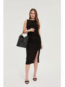 Moodo Prilegajočo obleko s poudarki črno Moodo