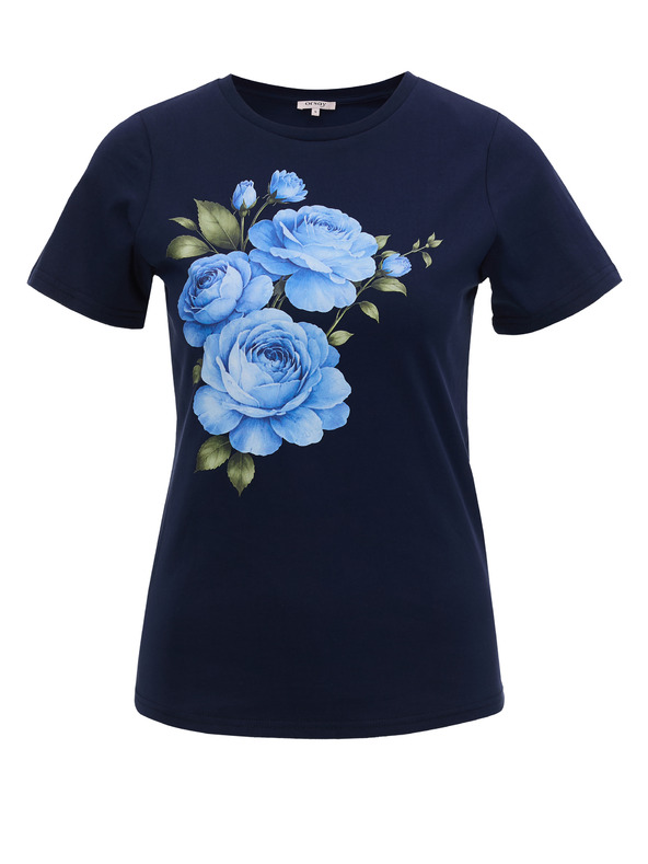 Orsay Temno modra ženska majica s potiskom ORSAY