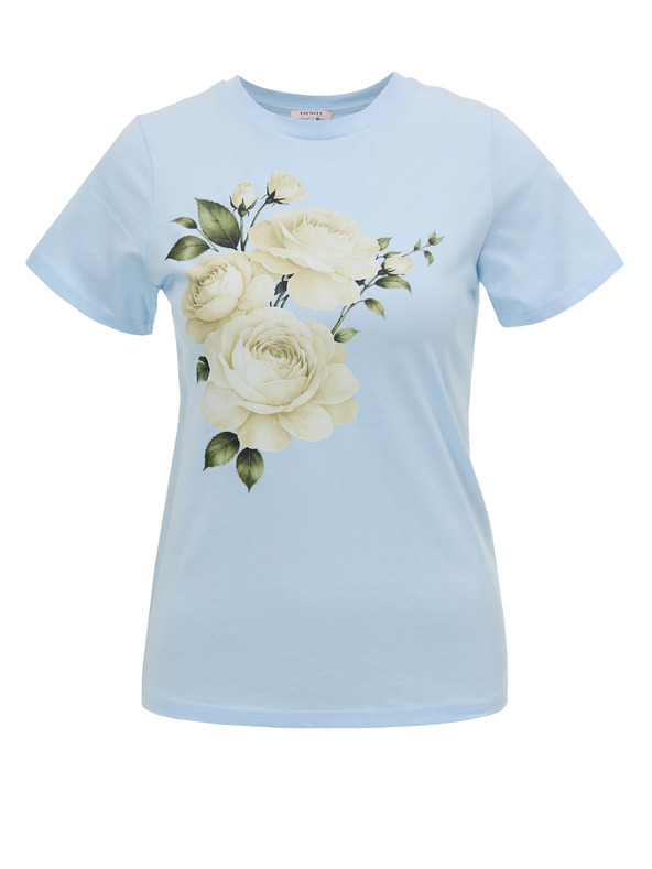 Orsay Svetlo modra ženska majica s potiskom ORSAY