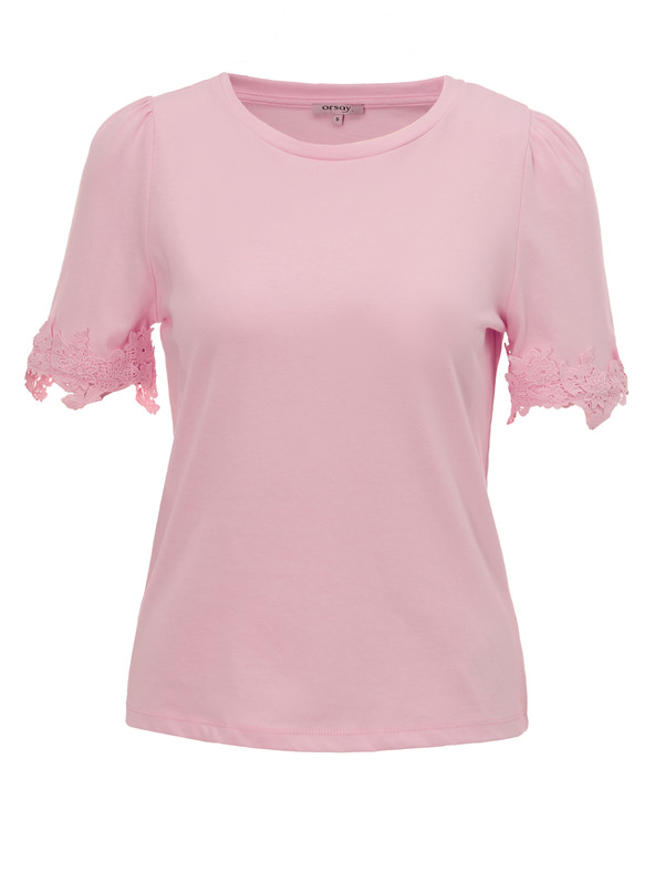 Orsay Svetlo roza ženska majica s kratkimi rokavi ORSAY