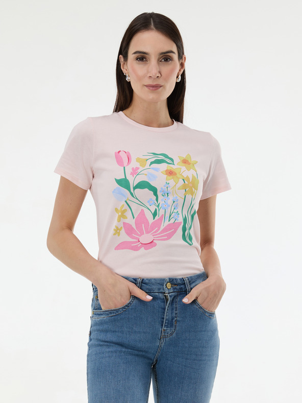 Orsay Svetlo roza ženska majica s potiskom ORSAY