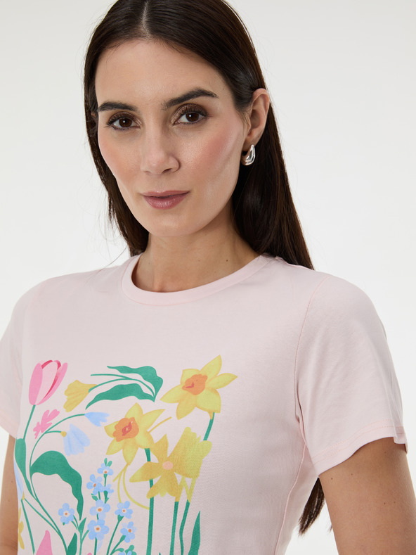 Orsay Svetlo roza ženska majica s potiskom ORSAY