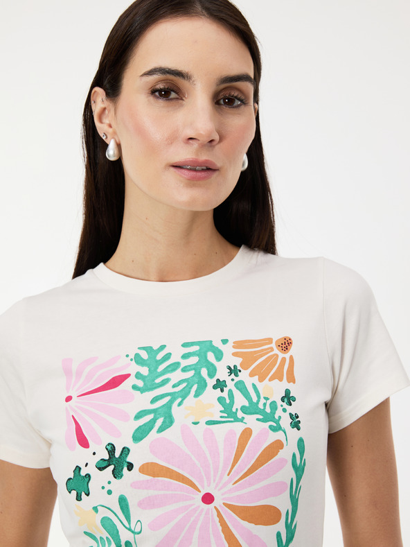 Orsay Bela ženska majica s potiskom ORSAY