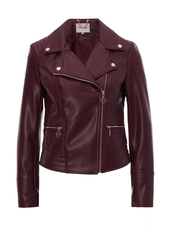Orsay Vinsko rdeča ženska jakna iz umetnega usnja ORSAY