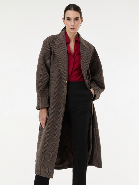 Orsay Rjav dolgi ženski plašč ORSAY