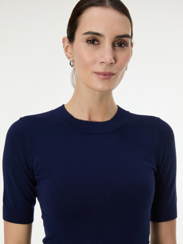 Orsay Temno moder ženski pulover s kratkimi rokavi ORSAY