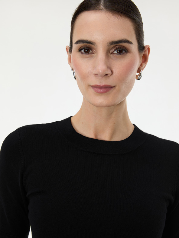 Orsay Črn ženski pulover s kratkimi rokavi ORSAY