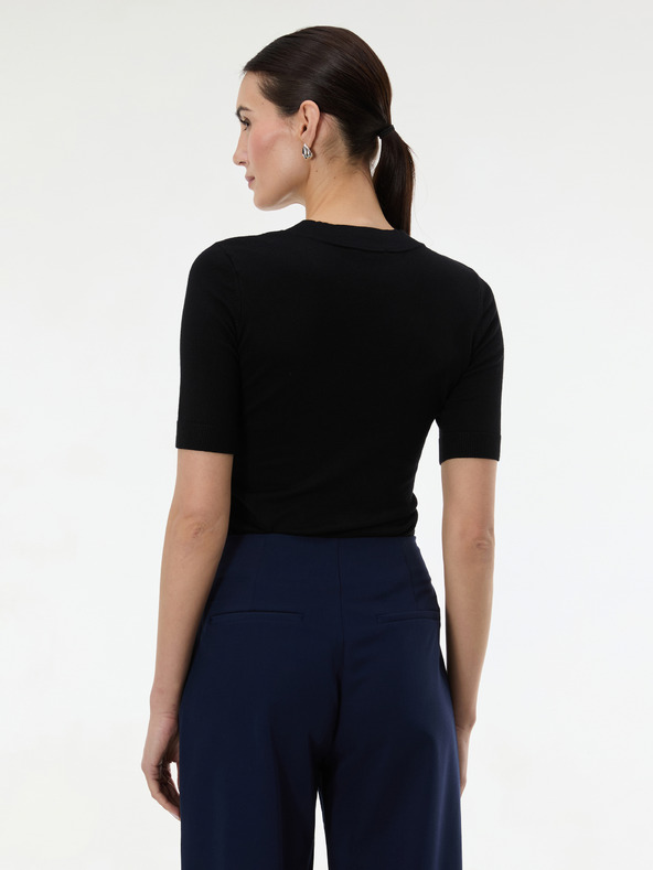 Orsay Črn ženski pulover s kratkimi rokavi ORSAY