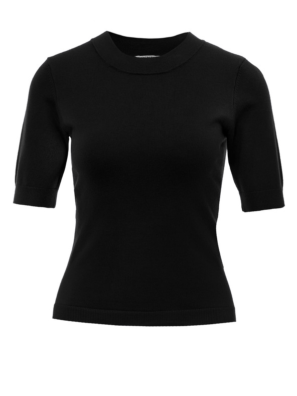 Orsay Črn ženski pulover s kratkimi rokavi ORSAY