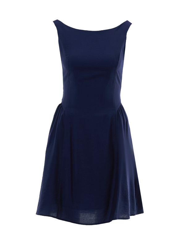 Orsay Temno modra ženska obleka brez rokavov ORSAY