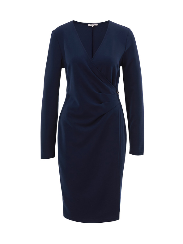 Orsay Temno modra ženska obleka do kolen ORSAY