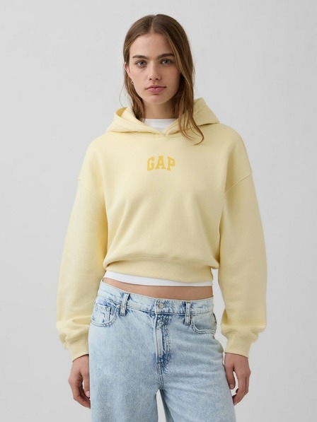 GAP Oversize kratka mikina z logotipom VintageSoft GAP
