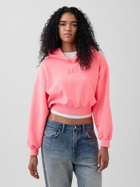 GAP Oversize kratka mikina z logotipom VintageSoft GAP