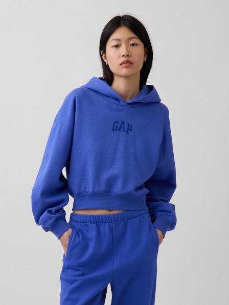 GAP Oversize kratka mikina z logotipom VintageSoft GAP
