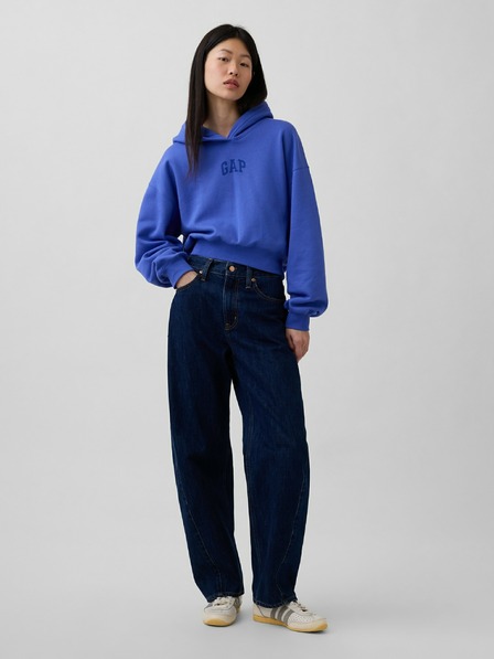 GAP Oversize kratka mikina z logotipom VintageSoft GAP