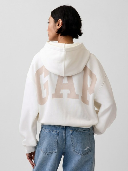 GAP Oversize kratka mikina z logotipom VintageSoft GAP