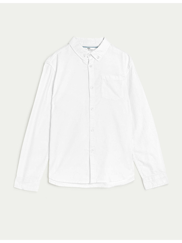 Marks & Spencer Srajca Oxford iz čiste bombaževine (6–16 let) Marks & Spencer bela