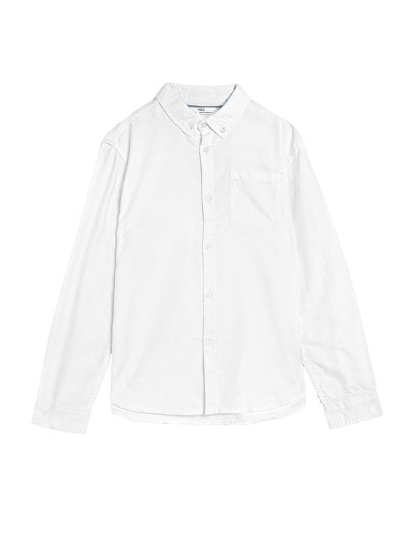 Marks & Spencer Srajca Oxford iz čiste bombaževine (6–16 let) Marks & Spencer bela