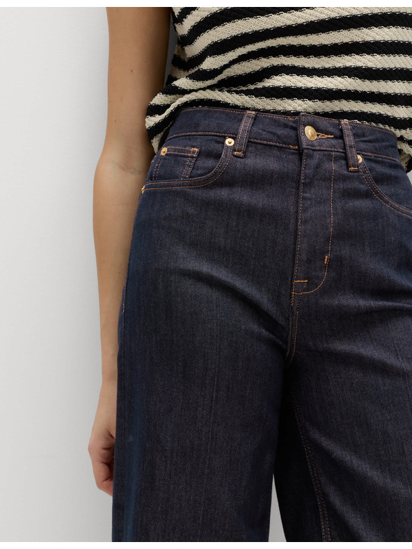 Marks & Spencer Elegantni džins s širokimi hlačnicami in visokim pasom Marks & Spencer mornarsko modra