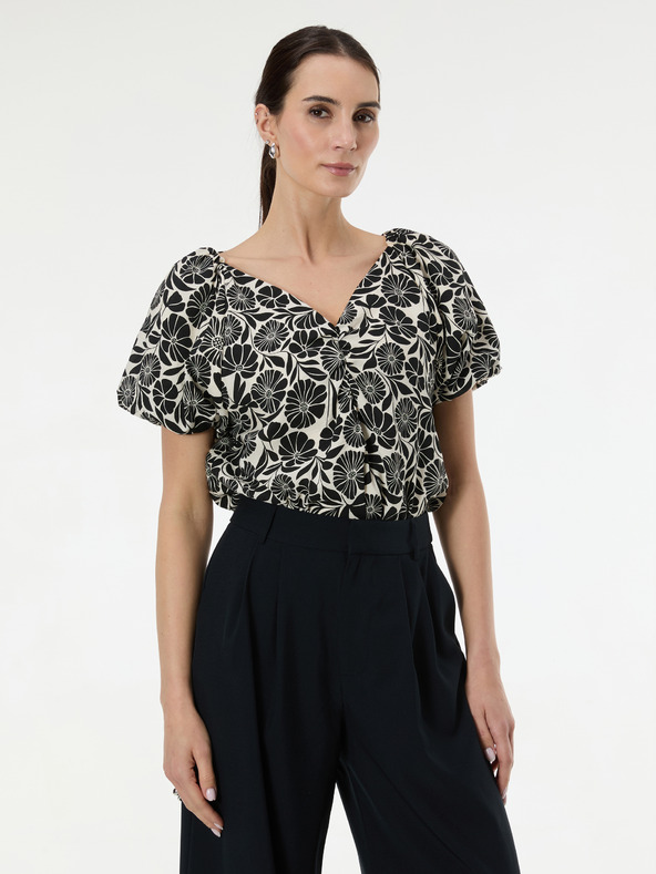 Orsay Črna vzorčasta ženska bluza ORSAY