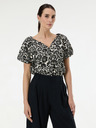Orsay Črna vzorčasta ženska bluza ORSAY