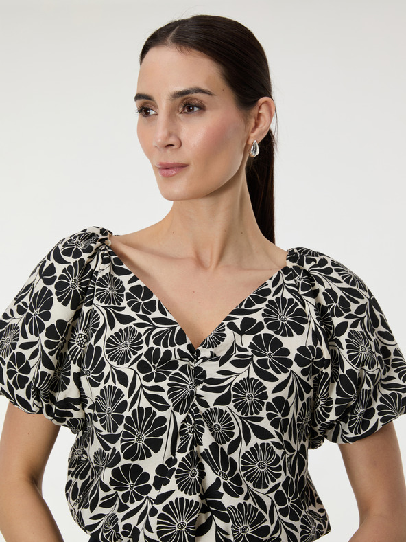 Orsay Črna vzorčasta ženska bluza ORSAY
