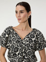 Orsay Črna vzorčasta ženska bluza ORSAY